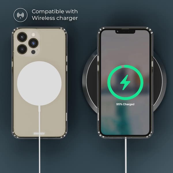 FODRAL TILL APPLE IPHONE 13 PRO KLAR SILIKONBAKSIDA