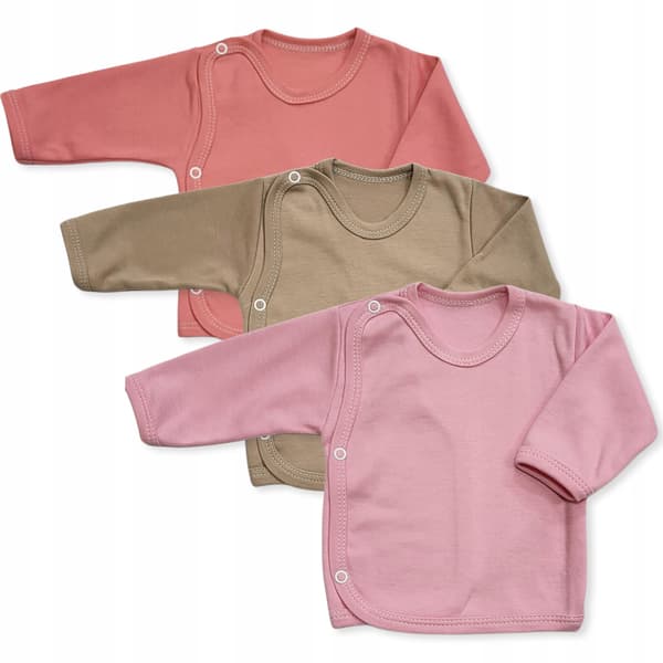 3-pack barn-T-shirts, kuvertformade, oknäppta, 86 LAYETTE