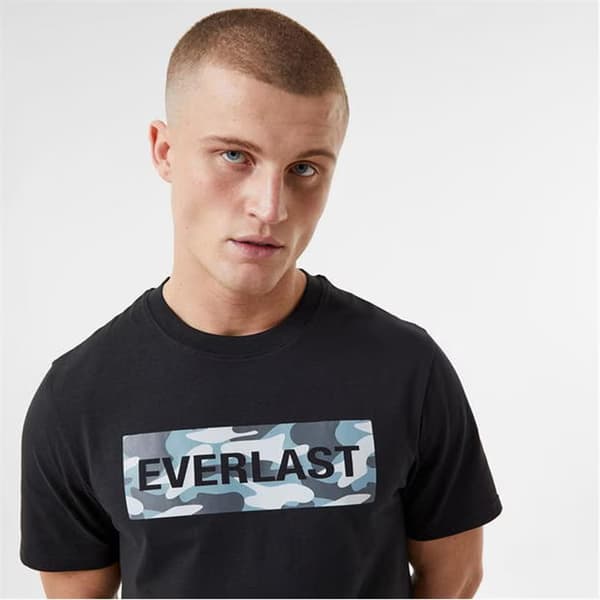 Herre sort Everlast Camo T-shirt, størrelse L