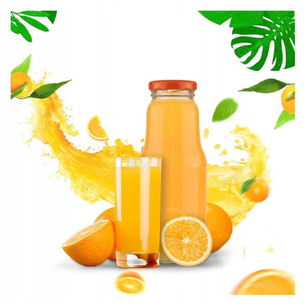 FRUGTflaske til juice, sirup 300ml + LÅG
