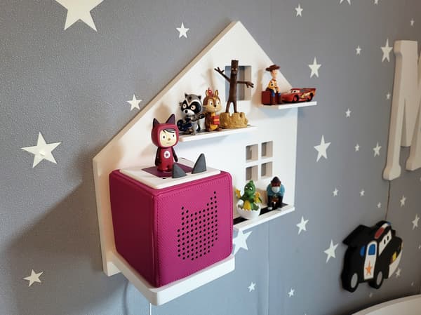 Hylde / Display til lydfigurer til Toniebox-systemet - Domek