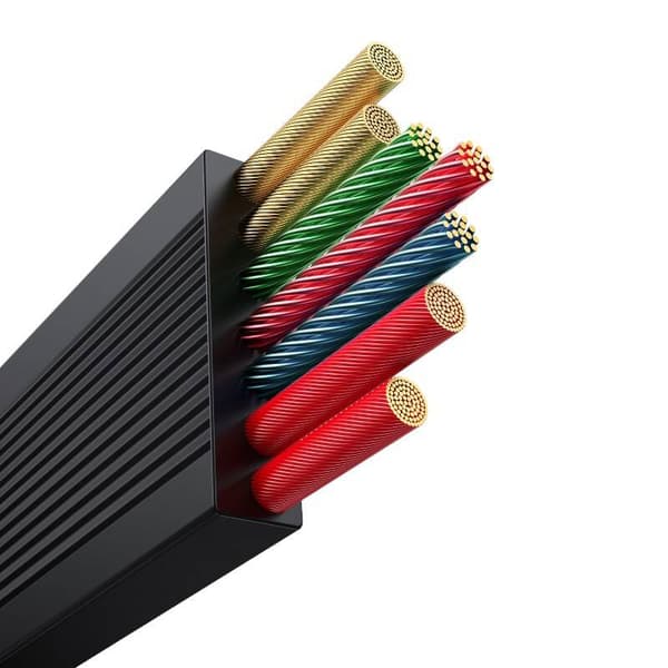 Baseus Free2Draw 3-i-1 USB-C-kabel USB-C/Lightning/Micro 100W, 1,1m (Svart)