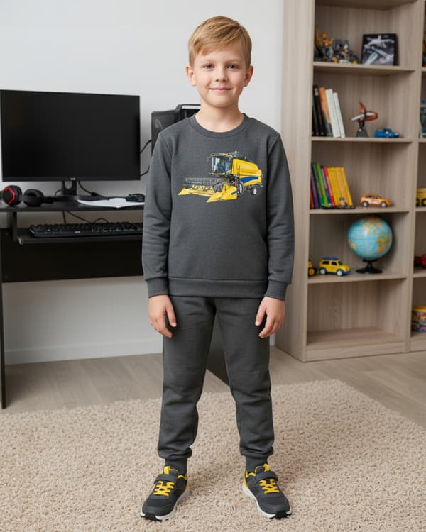 BARNPYJAMAS 134 för POJKAR 100 % bomull TRÖSKÖRD TRAKTOR