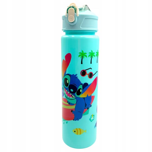 Vattenflaska Lilo och Stitch med sugrör för skolan 690 ml