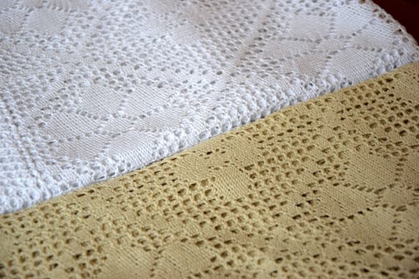 Naturbeige spetsduk 140/280 bomullsvirkad bordsduk BOHO