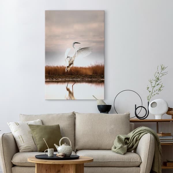 Plakat - Blå kyst i delikate farver