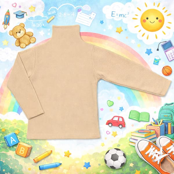 Baby HALV PULLTEKRISE 74 RIBBET BOMULD ELASTISK PULLTEKRISE DARTOMIK BEIGE