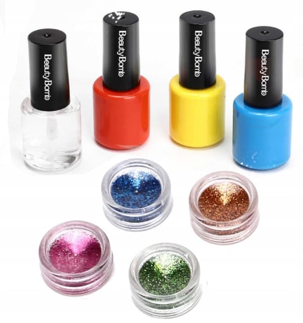 NAGELMÅLNINGSKIT FÖR BARN STYLING STICKERS TIPS GLITTER