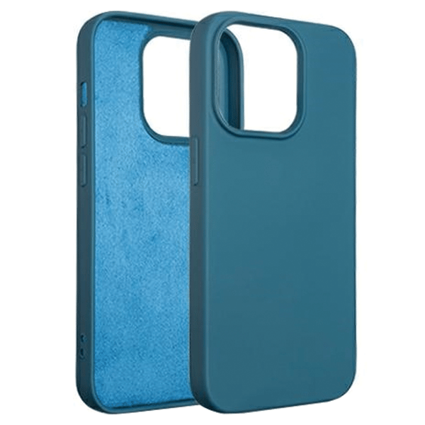 Beline silikonikuori iPhone 15 Pro 6.1 -puhelimelle, sininen