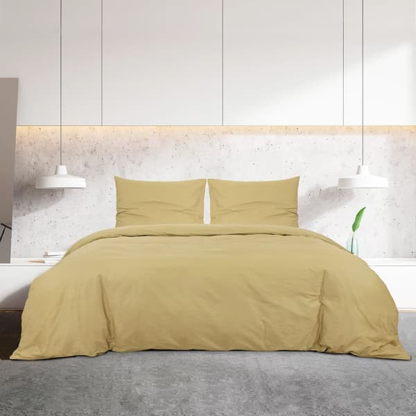 vidaXL Bäddset, Taupe, 135x200 cm, Bomull