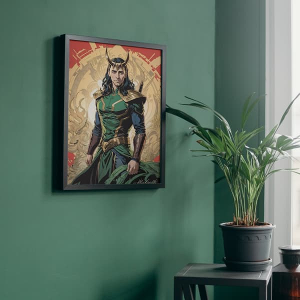 TALMALERI MED RAMME Marvel Loki-malerier 40x50 cm