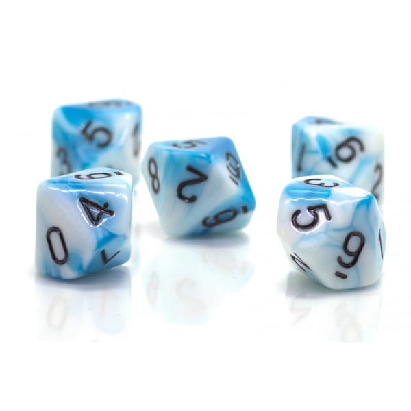 RPG-tärningar tiosidiga D10 Ice Wraith 0-9