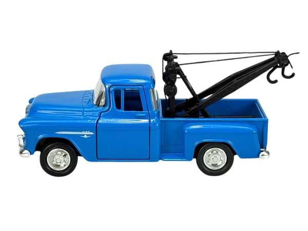 WELLY VAGNSBIL 1955 CHEVY STEPSIDE BÄRGNINGSLASTBIL BLÅ 1:34 43765