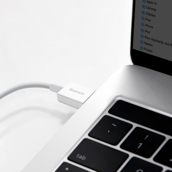 Baseus Superior Series USB til USB-C kabel, 66W, 1m (hvid)