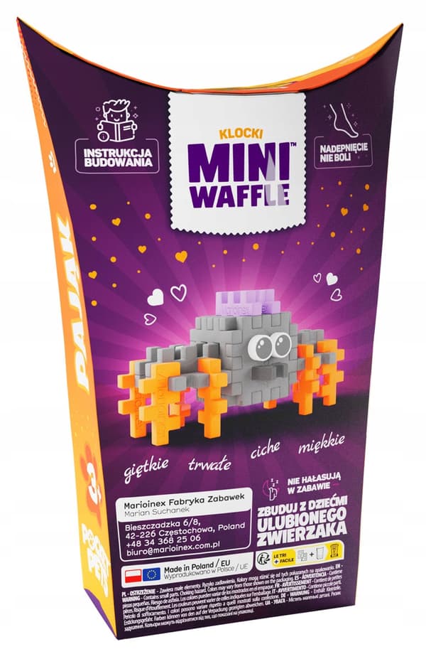 Marioinex Mini Waffle POCKET PETS - EDDERKOK-sæt