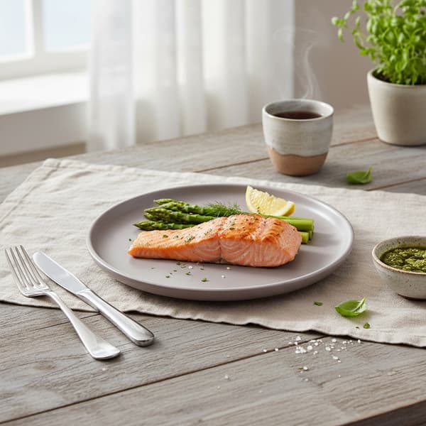 Middagstallrik låg keramisk grå SKANDI 26,5 cm