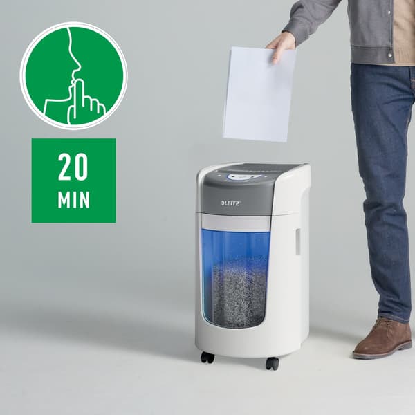 Leitz IQ Optimax 225 P5 makulator, 6 ark, 15 l, hvid