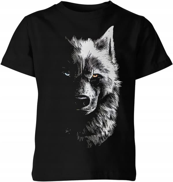 BARN-T-SHIRT MED VARG-TRYCK GOTH-TRYCK STORLEK 128