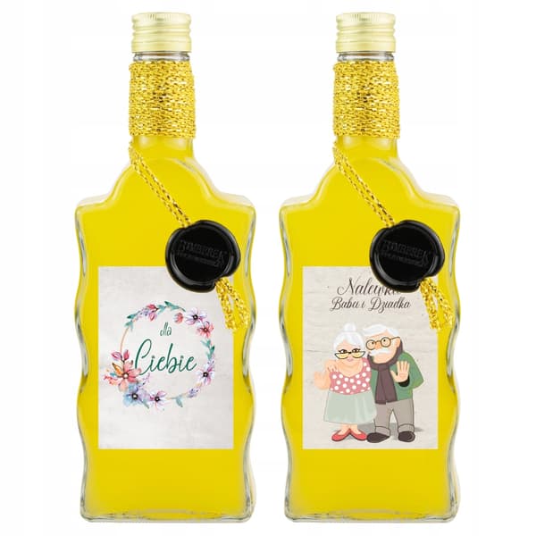Wave-flaska 500 ml present till mormor och morfars dag Flaskor för tinkturer