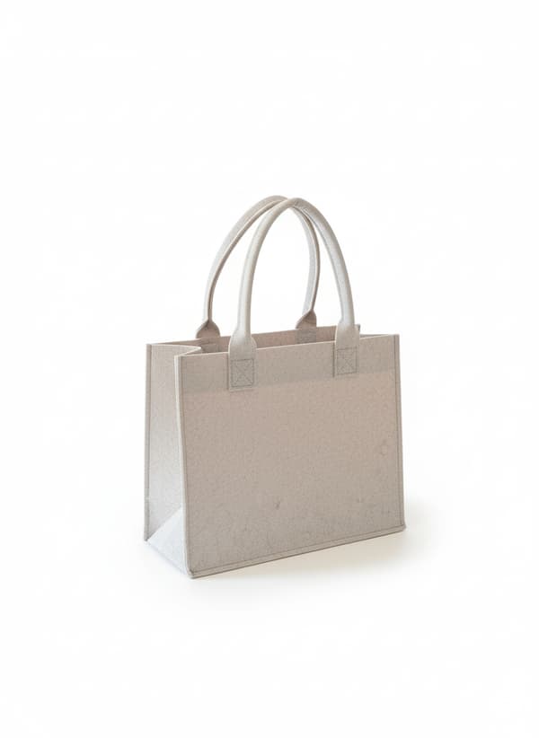 FILTPOSE 40X30X15 CM BEIGE TIL GAVE TIL SHOPPING GAVEPOSE
