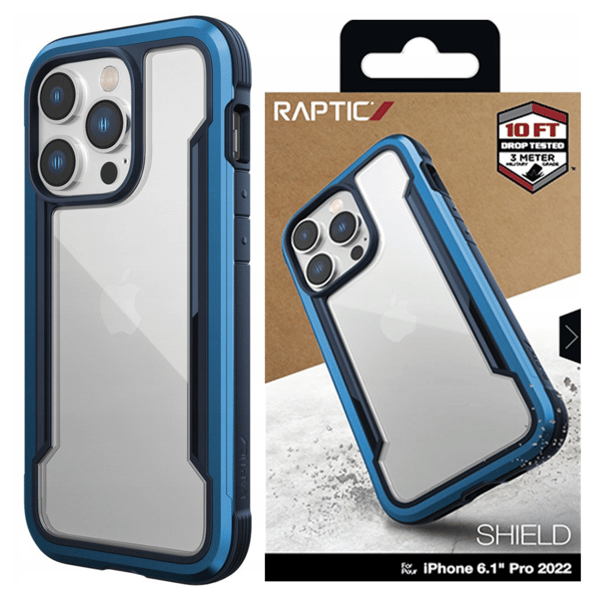 Raptic X-Doria Shield Case iPhone 14 Pro Max -suojakuori, sininen