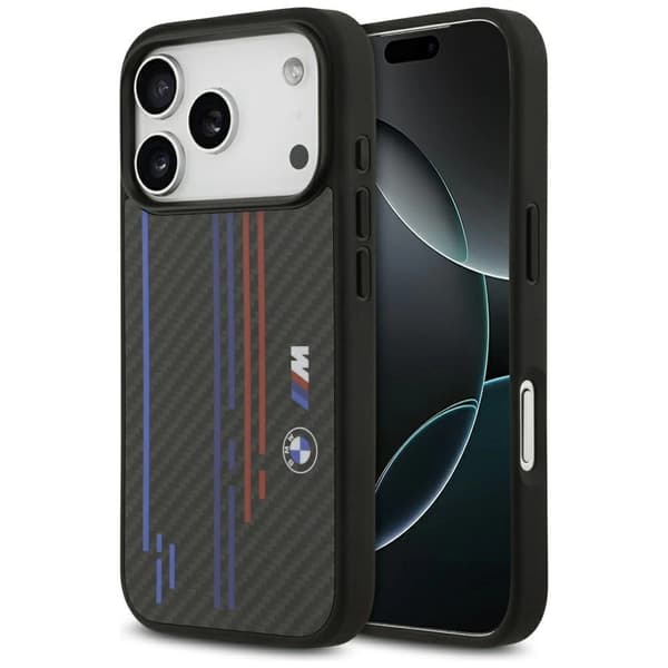 BMW M Kevlar-linjer og logo MagSafe-cover til iPhone 17 Pro - sort
