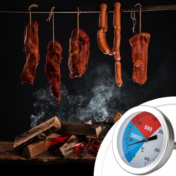 ANALOG TERMOMETER MED SOND FÖR GRILL, RÖK, PIZZAUGN OCH TRYCKKOKARE
