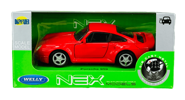 WELLY PORSCHE 959 PUNAINEN 1:34 43737