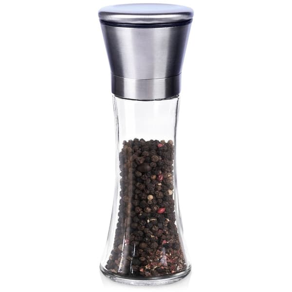 Peber- og saltkværn i glas 19 cm