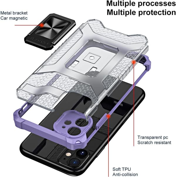 ETUI TIL APPLE IPHONE 11 6.1' LILLA ARMOR + 1x HÆRDET GLAS