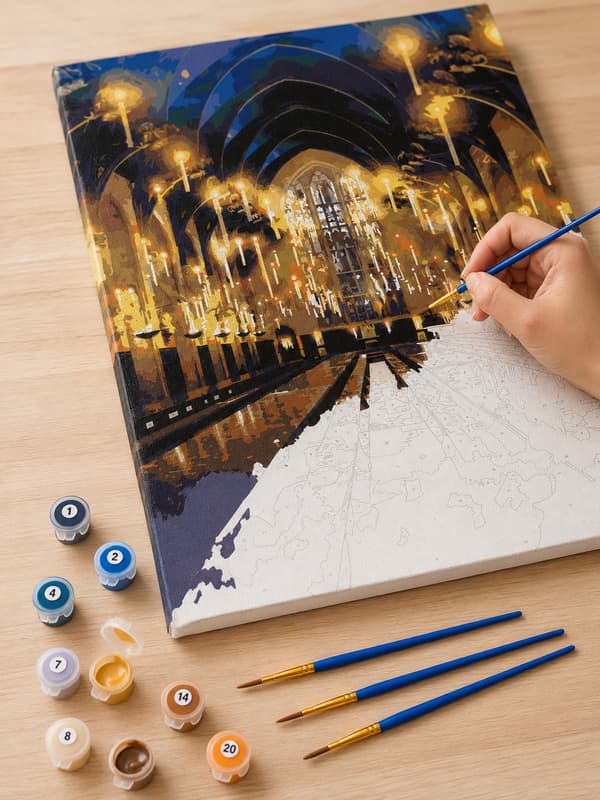 Målning med siffror Harry Potter Stora salen 40x50 cm