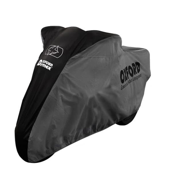 Oxford Dormex moottoripyöräsuoja S musta ja harmaa sisäsuoja
