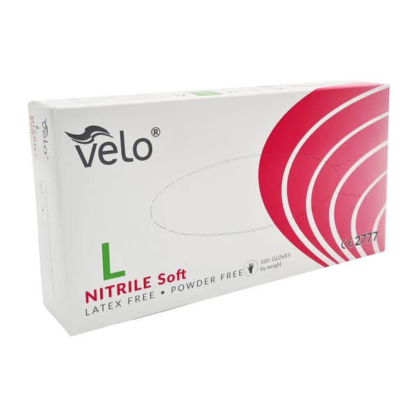 Nitrilhandsker L blå Velo 100 stk.