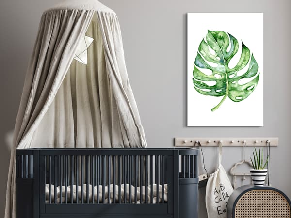 Billede - Akvarel monstera (enkelt) stående