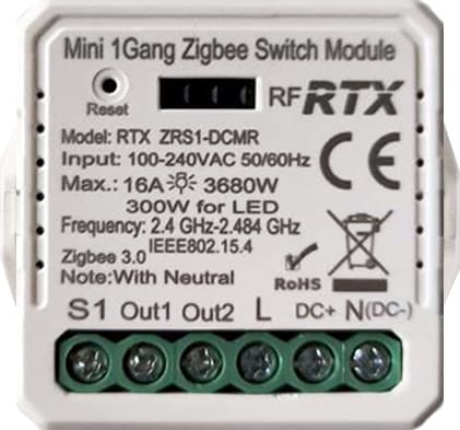 ZigBee TUYA SPÆNDINGSFRI relæcontroller + RF 12V/230V strømforsyning
