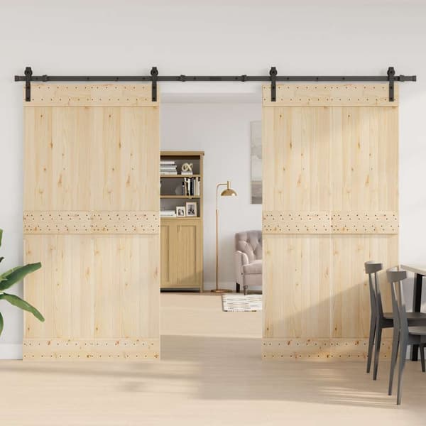 vidaXL Skjutdörrsinstallationssystem 305 cm stål svart