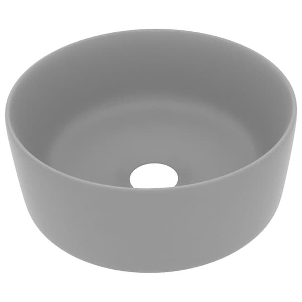vidaXL luksuriøs rund håndvask mat lysegrøn 40x15 cm
