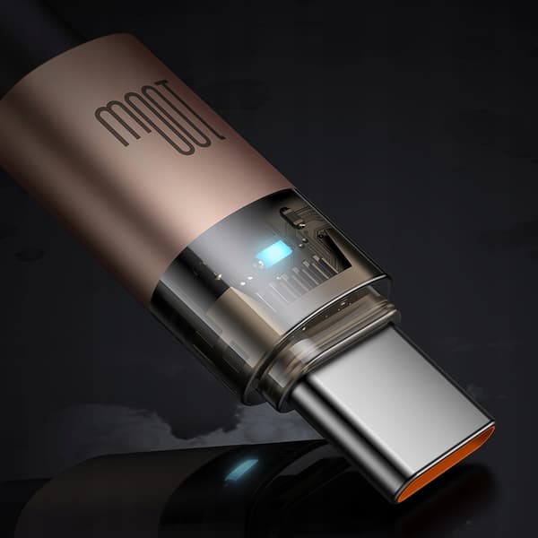 MCDODO USB-C-KABEL SNABBLADDNING USB TYP C 5A 100W 1M LED GULD