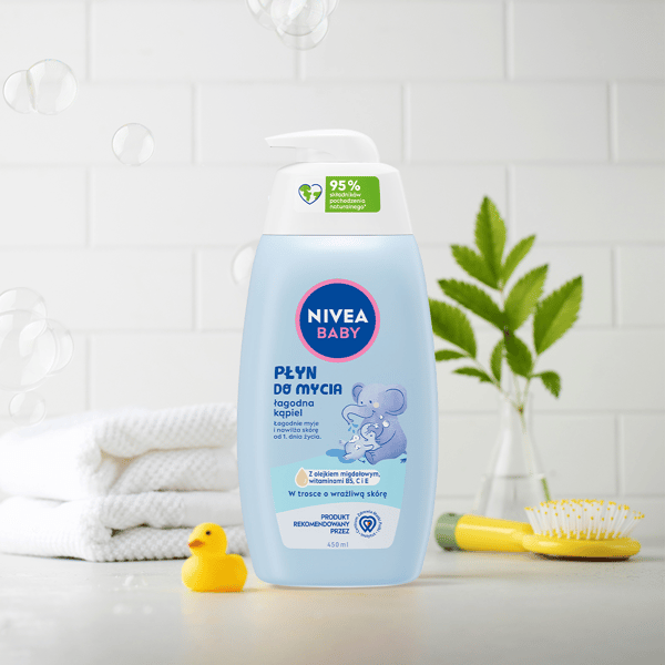 NIVEA BABY bademiddel blid rengøring 450 ml