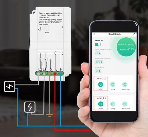 TUYA WiFi ekstern temperaturføler termostat