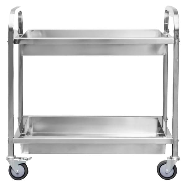 Mega-M rullebord i rustfrit stål 2-hylder dyb 95x50x95 cm