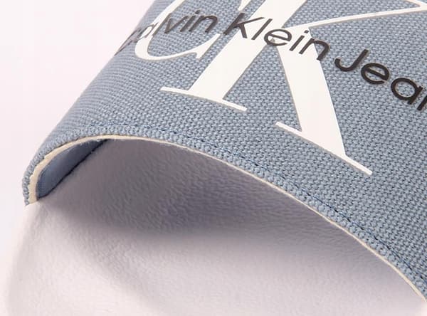Calvin Klein Jeans damblå slip-on flipflops med logotyp storlek 37