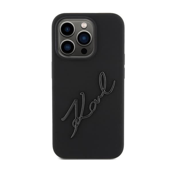 Karl Lagerfeld Silikon Karl Script - iPhone 15 Pro-skal (svart)