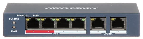 POE-SWITCH DS-3E0106P-E/M 4-PORTARS Hikvision