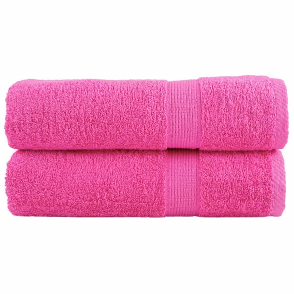 vidaXL Premium Håndklæder SOLUND, 2 stk., lyserøde, 50x100 cm, 600 g/cm²