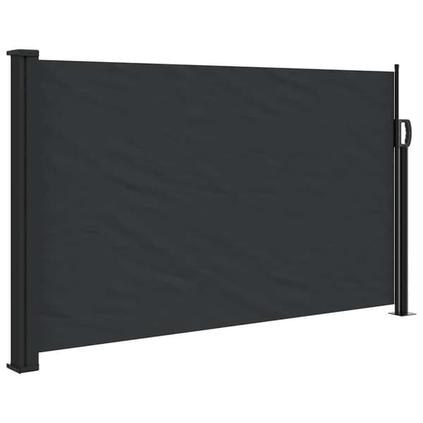 vidaXL udtrækkelig sidemarkise sort 120x500 cm