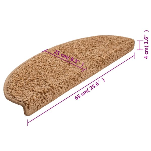 vidaXL Trappsteg, 10 st, 65x21x4 cm, Beige