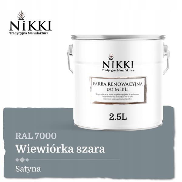 Maling til køkkenfronter EGERN grå RAL7000 satin 2,5L
