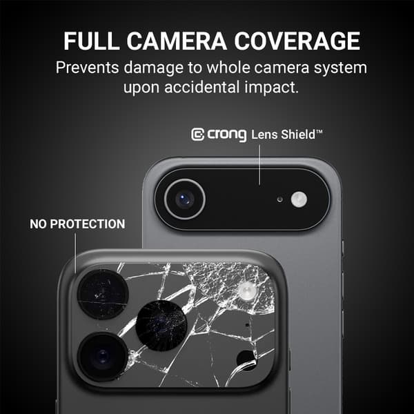 Crong Lens Shield - Glas til kamera og linse på iPhone 17 Pro