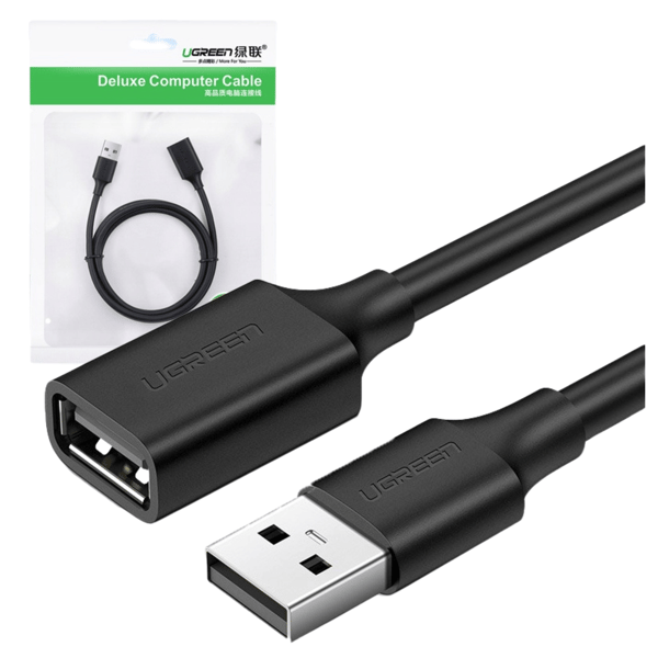 UGREEN US103 USB 2.0 förlängningskabel, 2m (svart)